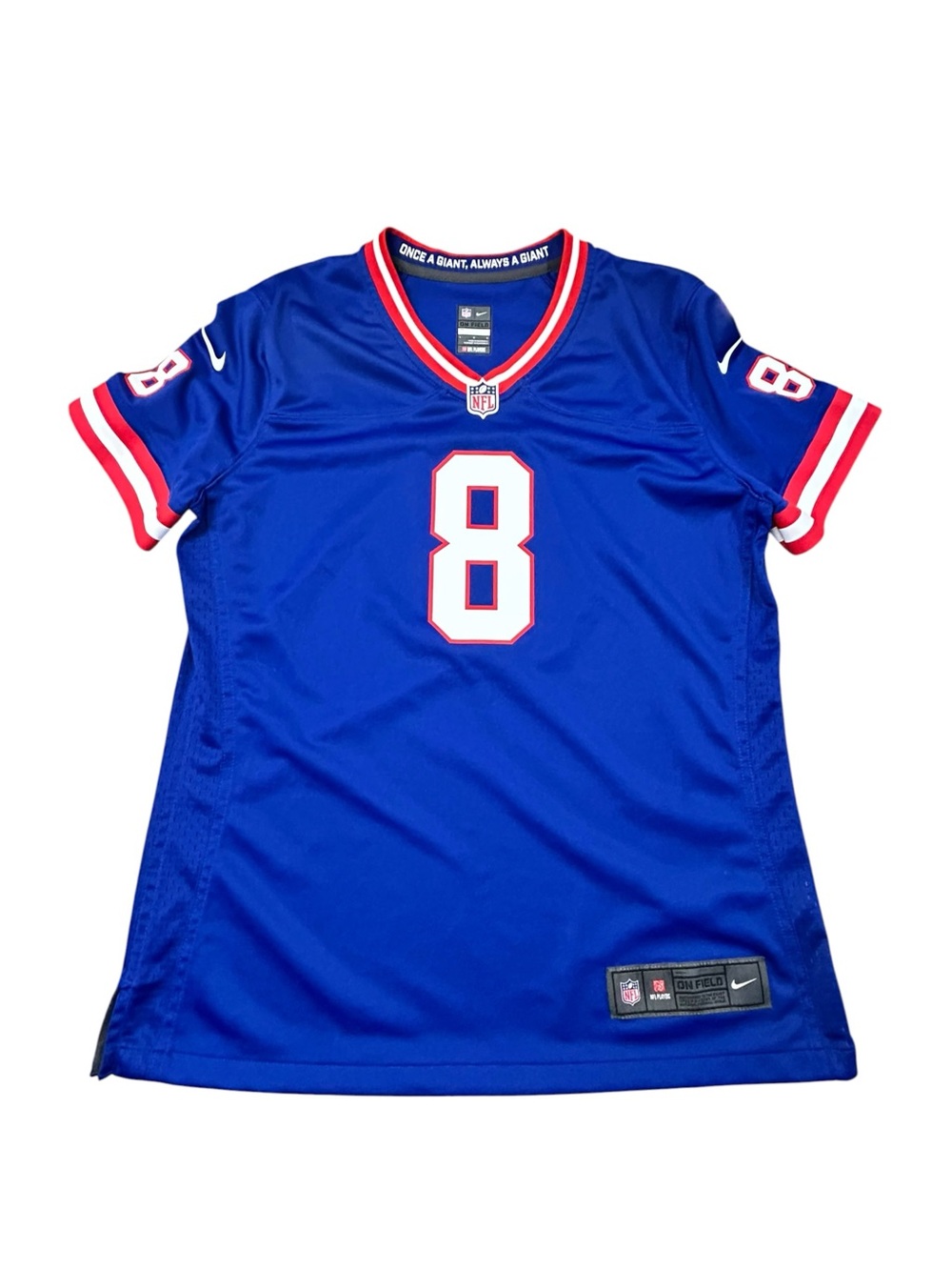 Nike NFL On Field NY Giants Daniel Jones Duke Grad Football Jersey Men’s L #8